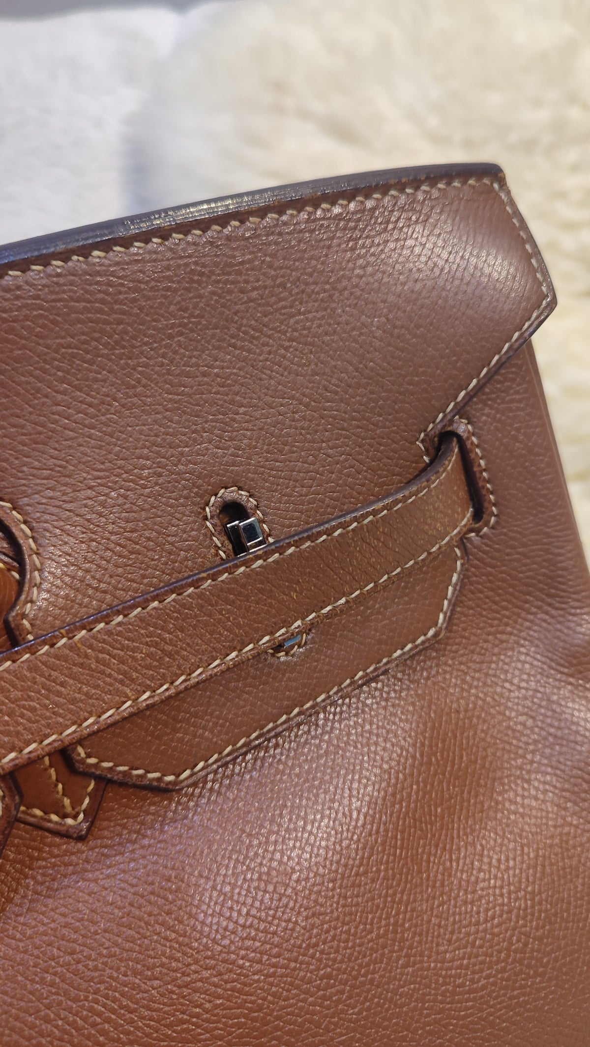Hermes Birkin 35 Brown Epsom Stamp F Square 2002