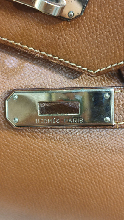 Hermes Birkin 35 Brown Epsom Stamp F Square 2002