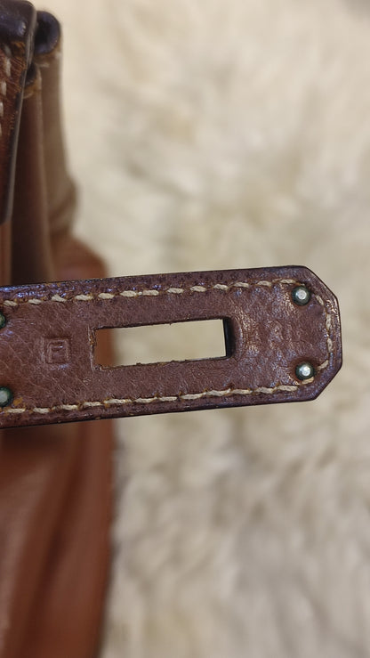 Hermes Birkin 35 Brown Epsom Stamp F Square 2002
