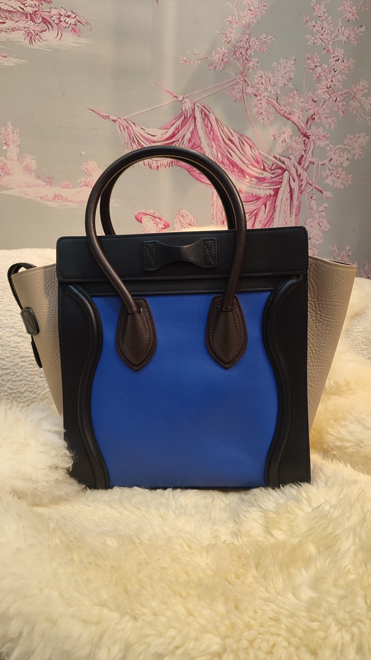 Celine Luggage Micro Tricolor Bag