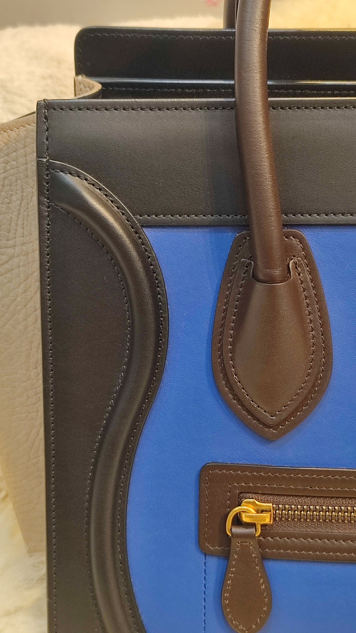 Celine Luggage Micro Tricolor Bag