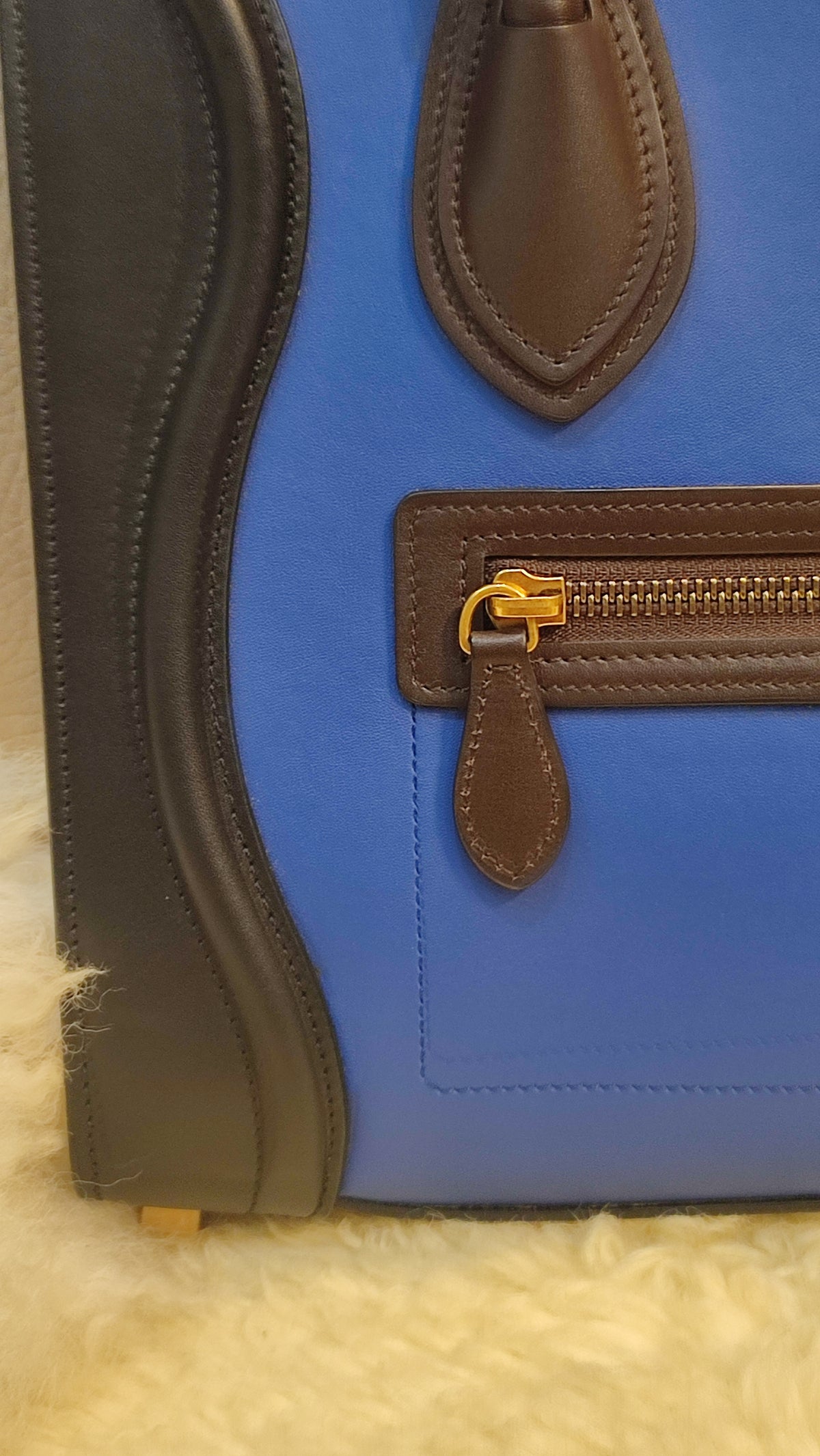 Celine Luggage Micro Tricolor Bag