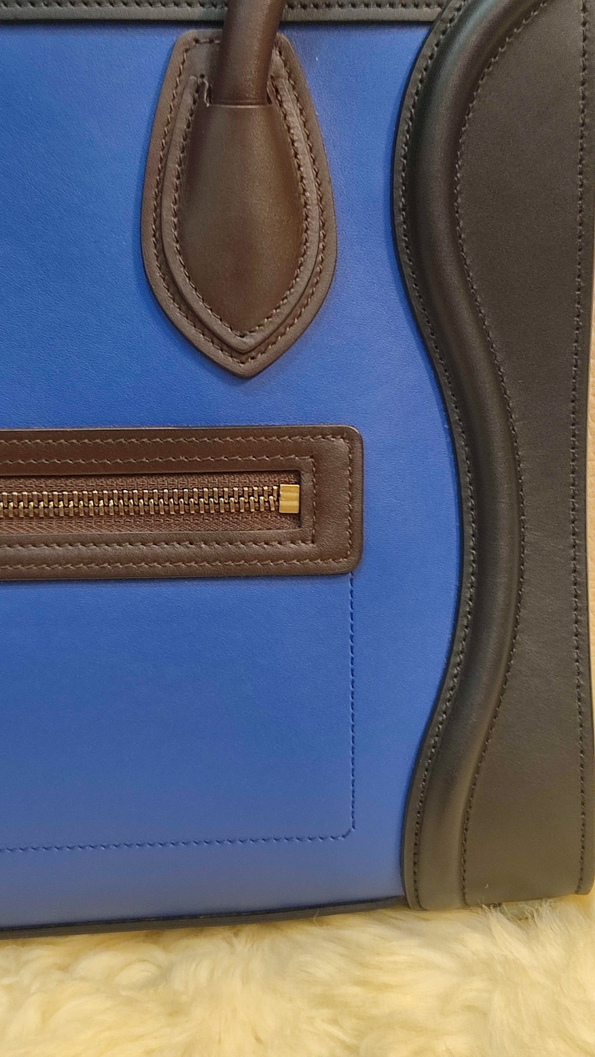 Celine Luggage Micro Tricolor Bag