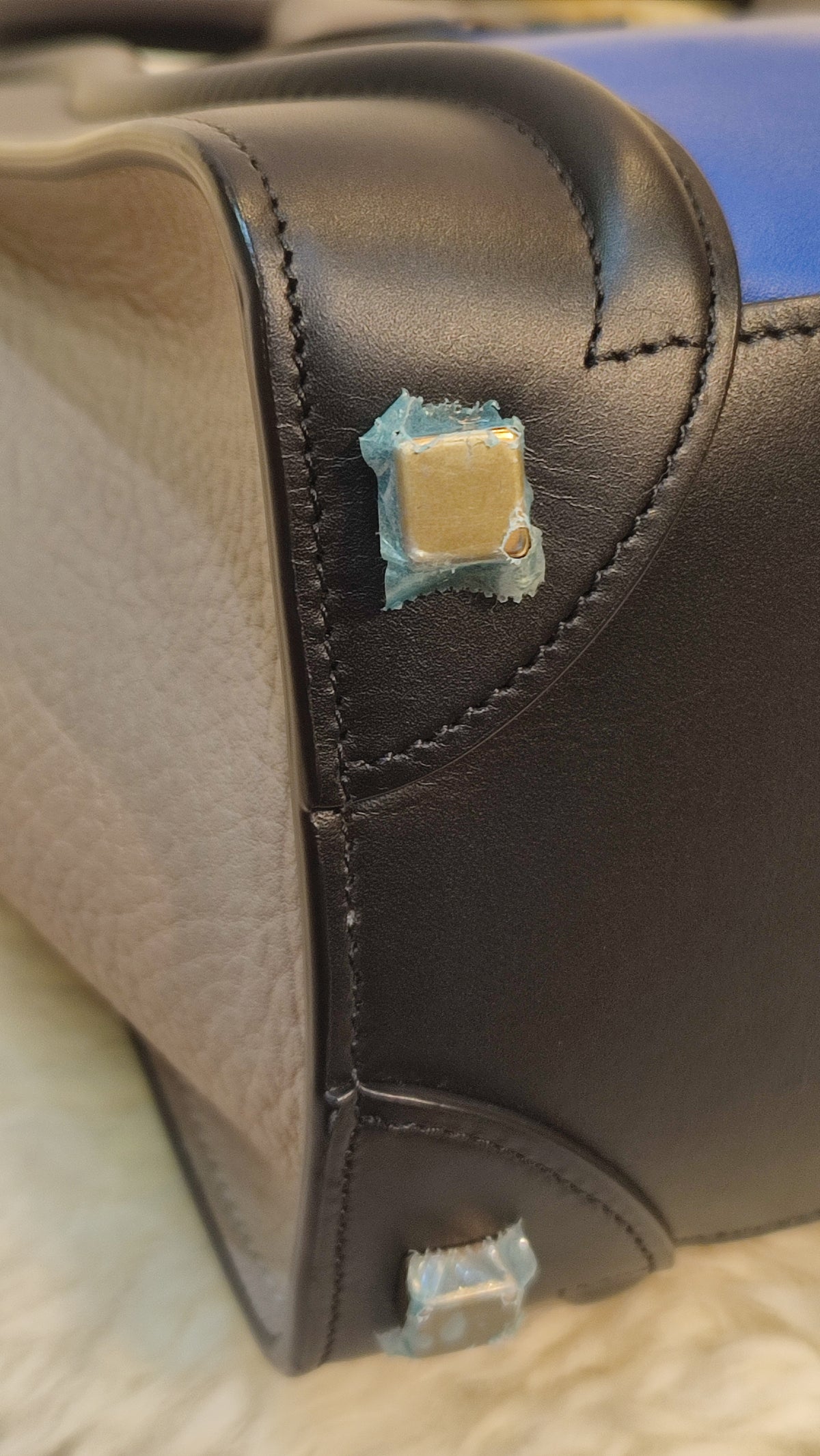 Celine Luggage Micro Tricolor Bag
