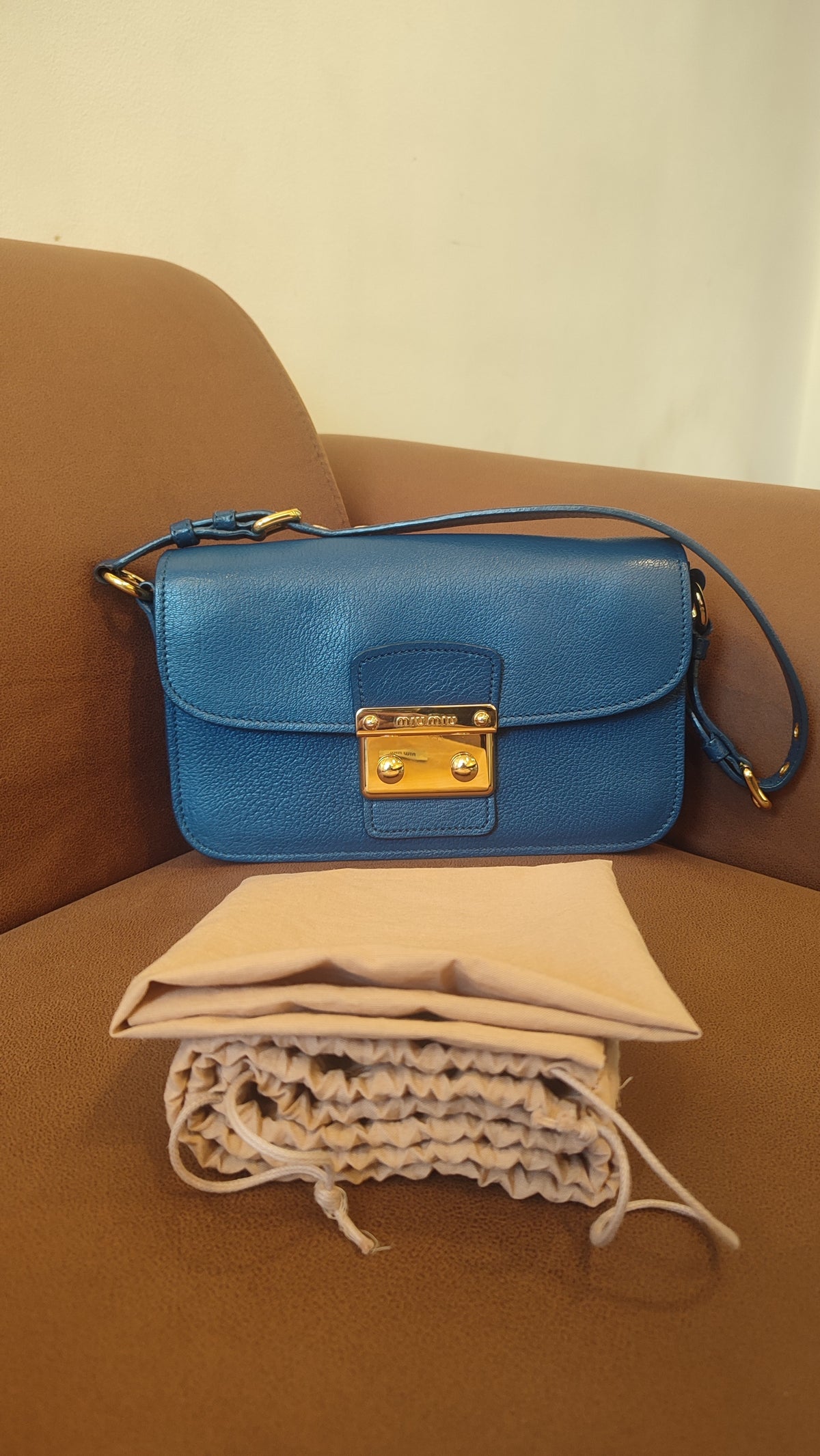 Miu Miu Madras Bag Blue