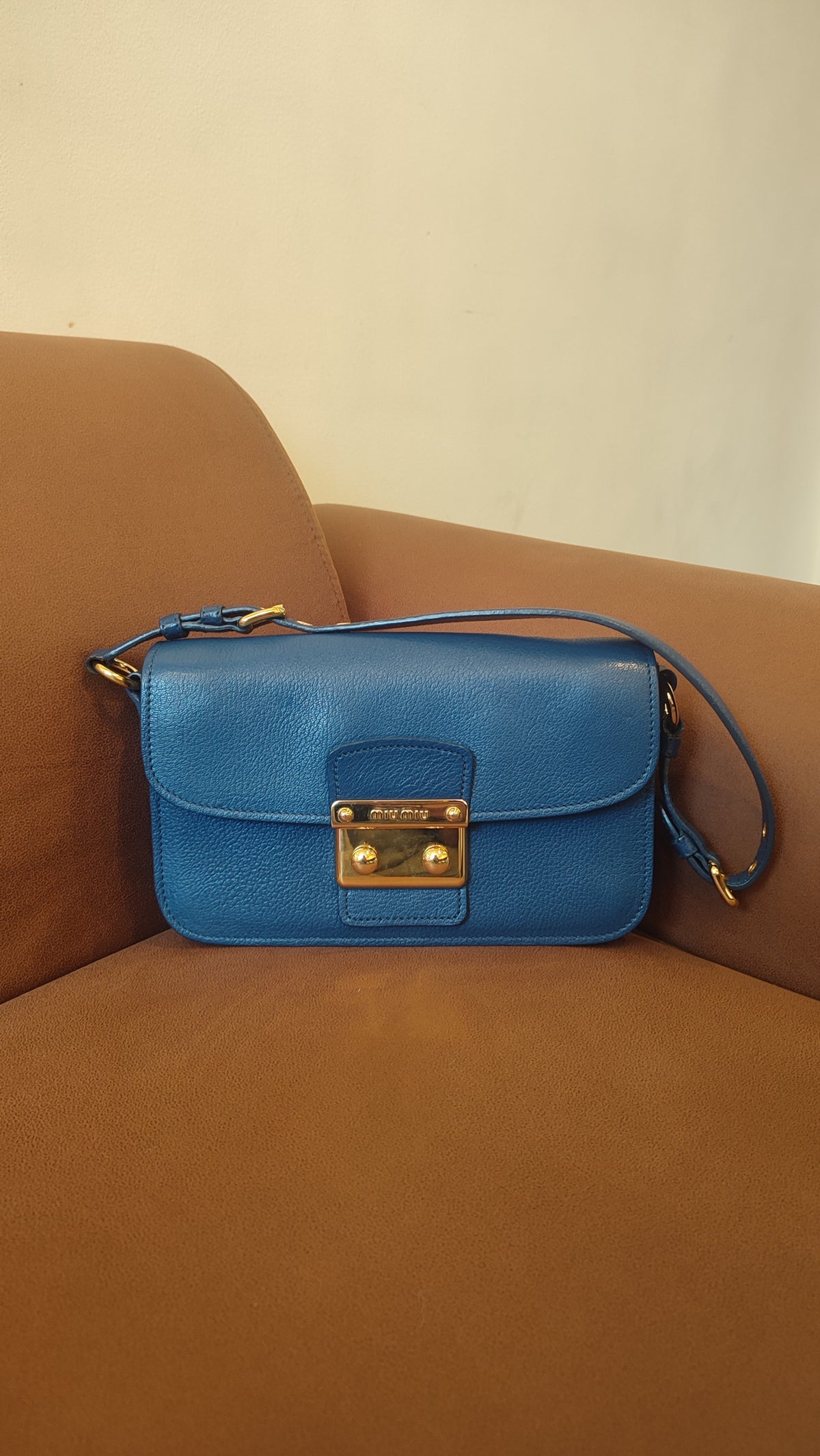 Miu Miu Madras Bag Blue