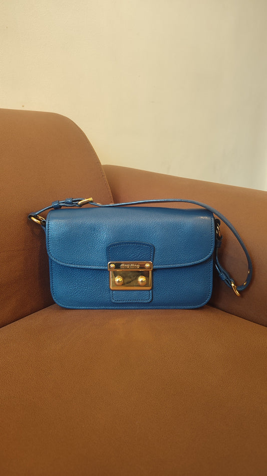 Miu Miu Madras Bag Blue