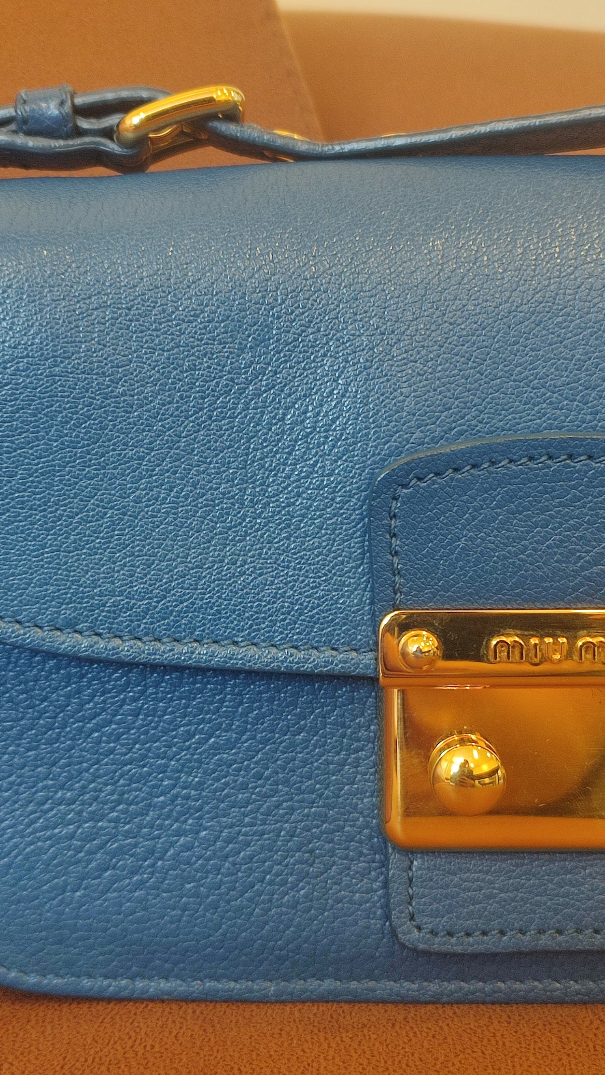 Miu Miu Madras Bag Blue
