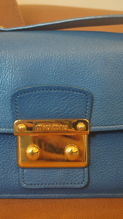 Miu Miu Madras Bag Blue