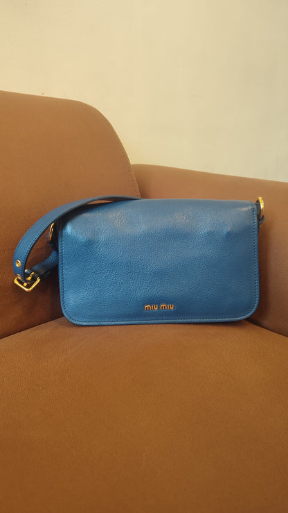 Miu Miu Madras Bag Blue