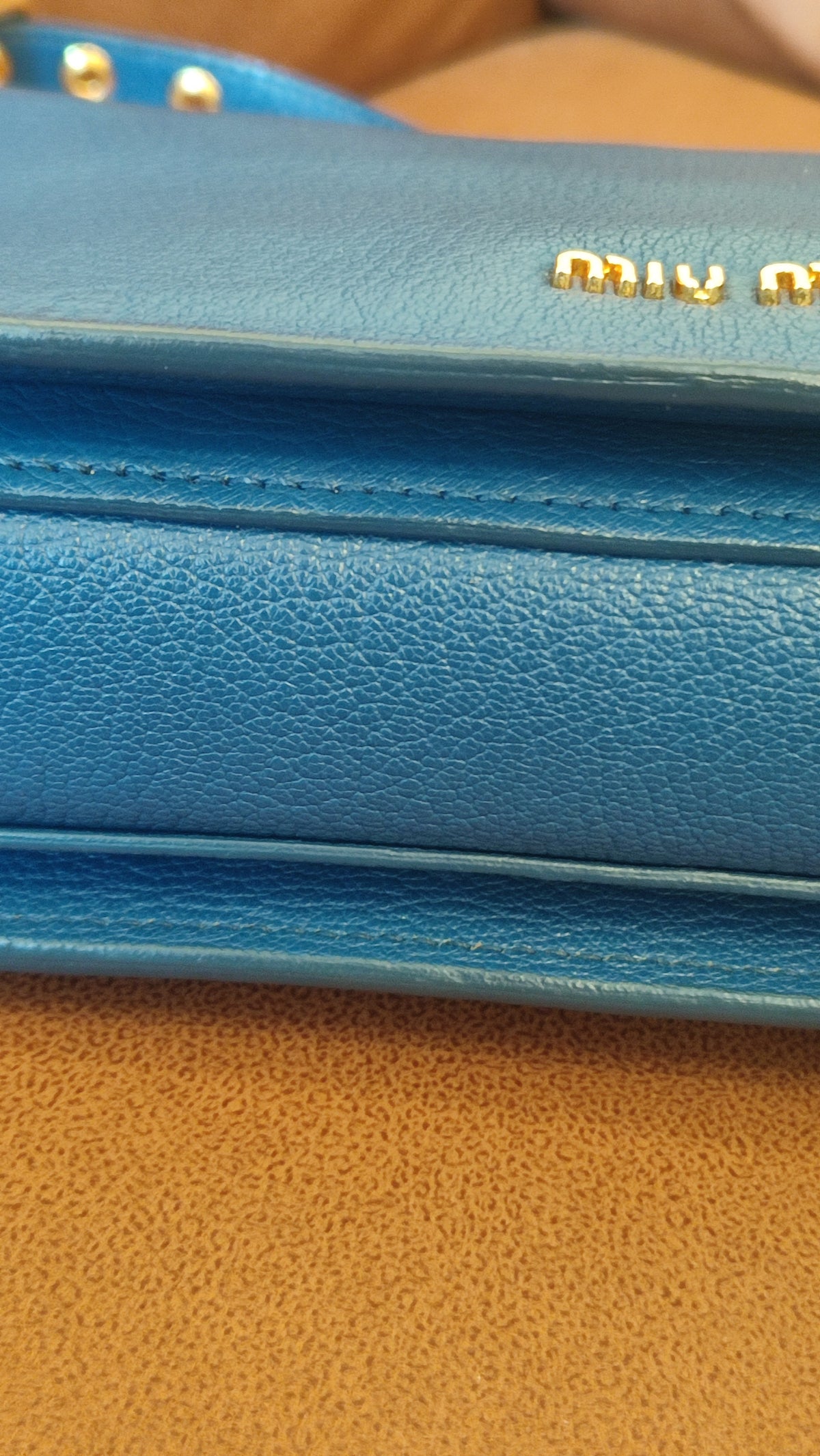 Miu Miu Madras Bag Blue