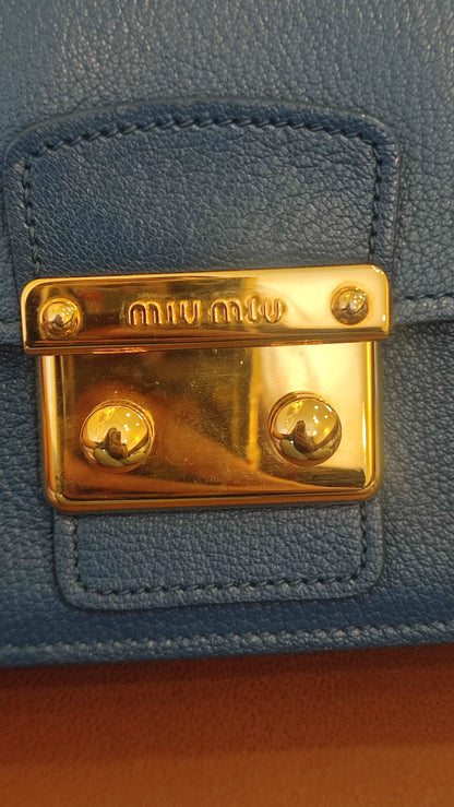 Miu Miu Madras Bag Blue