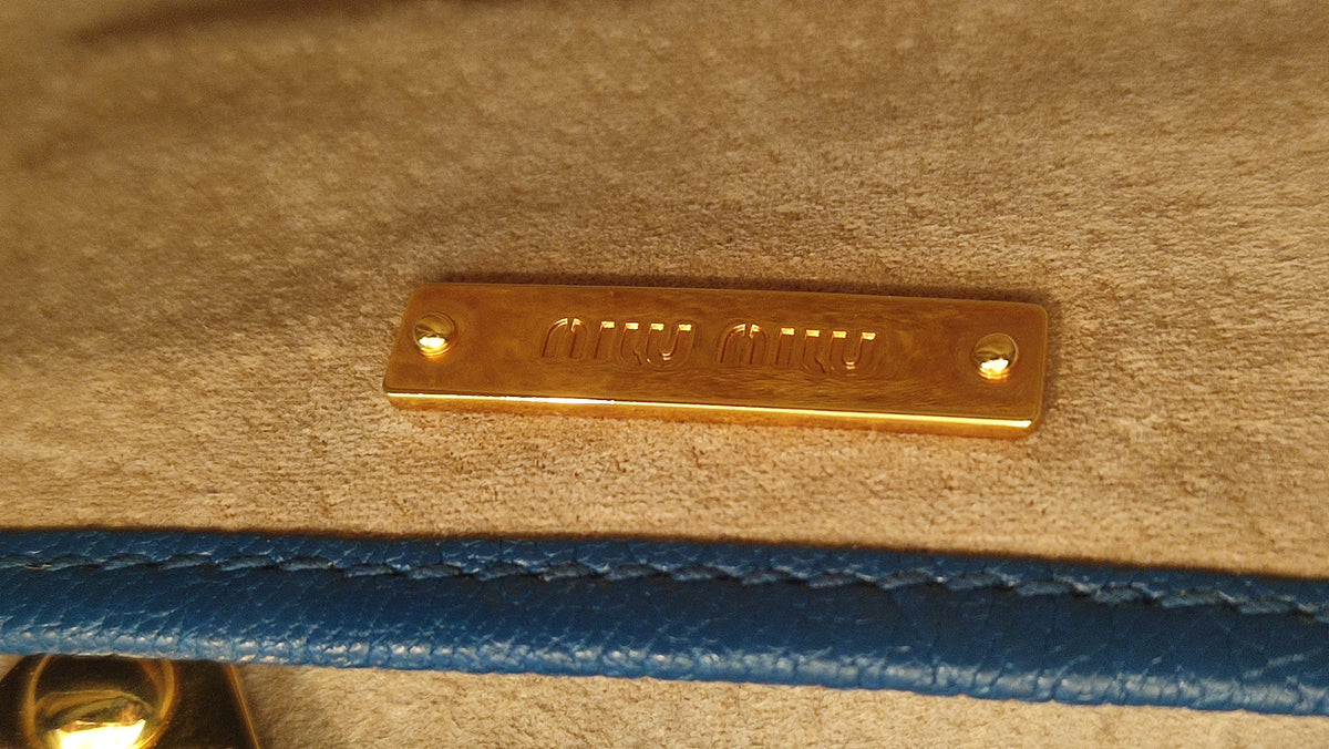 Miu Miu Madras Bag Blue