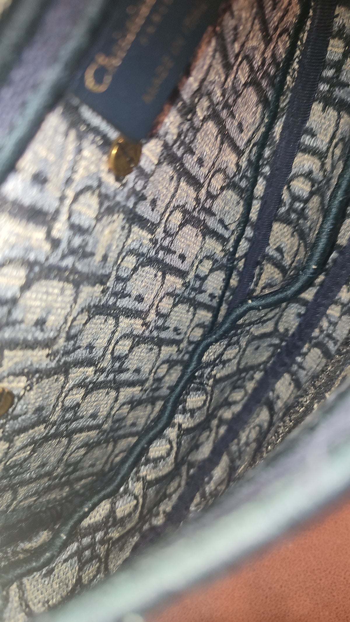 Dior Saddle Oblique Denim Blue Medium