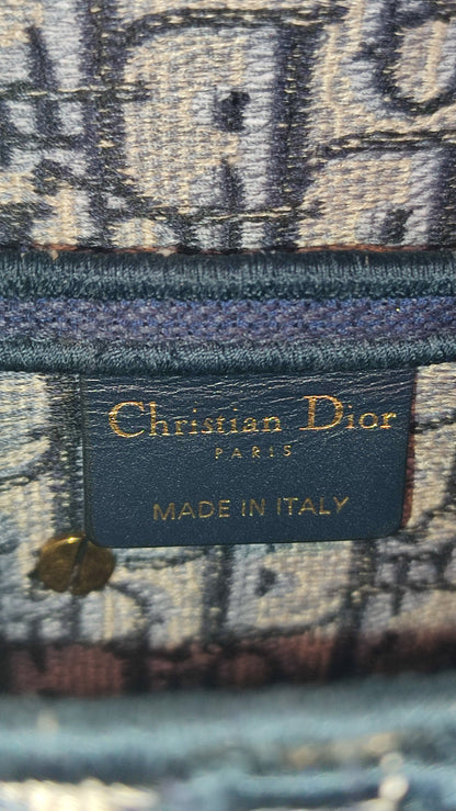 Dior Saddle Oblique Denim Blue Medium
