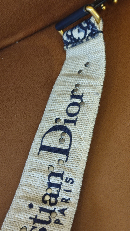 Dior Saddle Oblique Denim Blue Medium