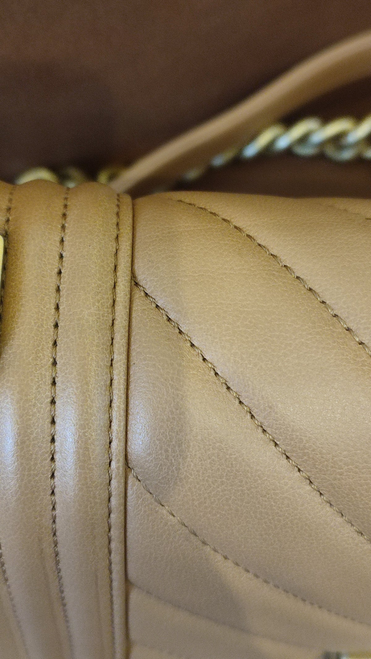 Chanel CC Le Boy Chevron Lambskin Beige Small Series 28