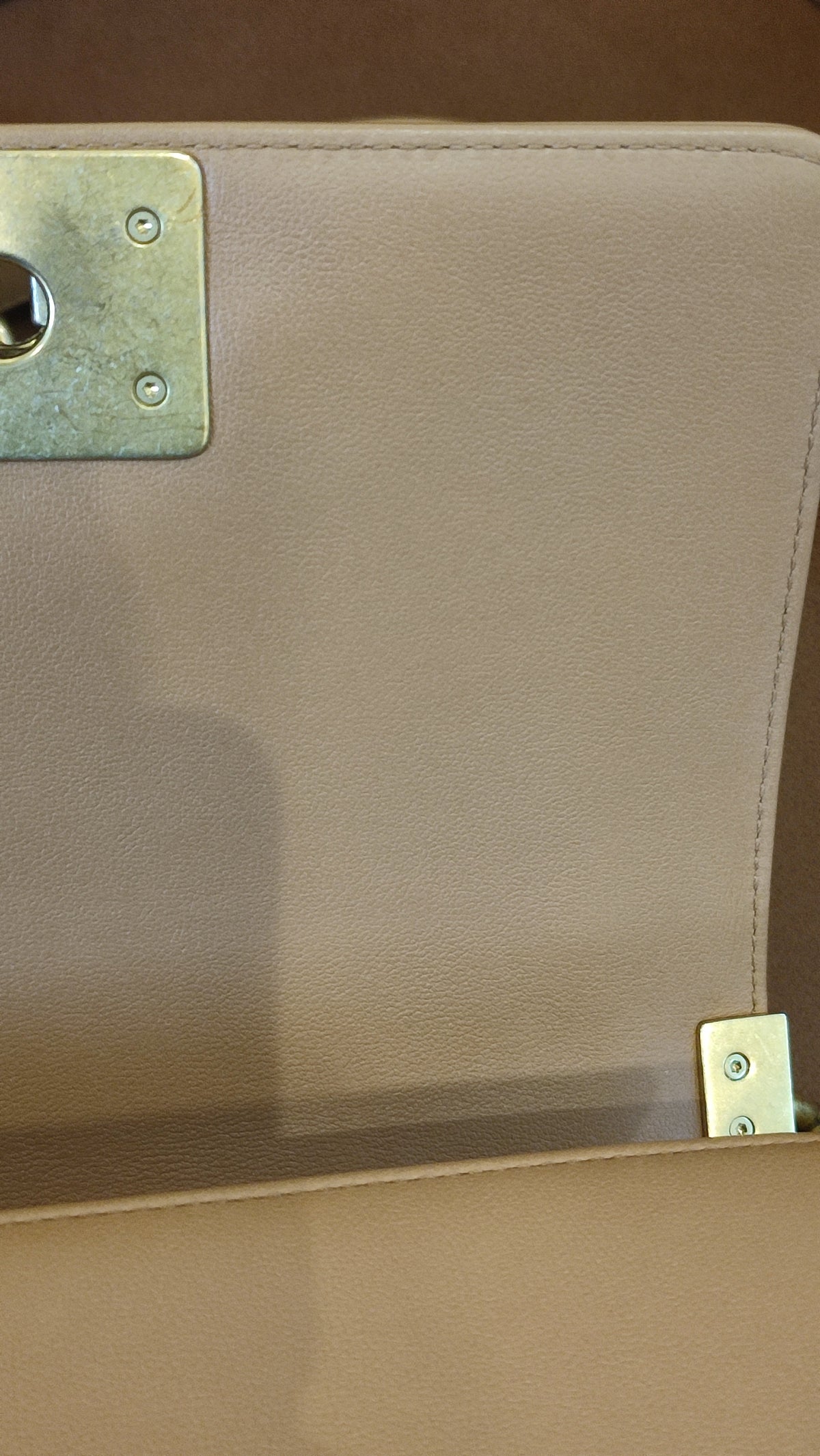 Chanel CC Le Boy Chevron Lambskin Beige Small Series 28