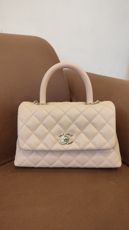 Chanel Cocohandle Caviar Nude Pink Small Series 31