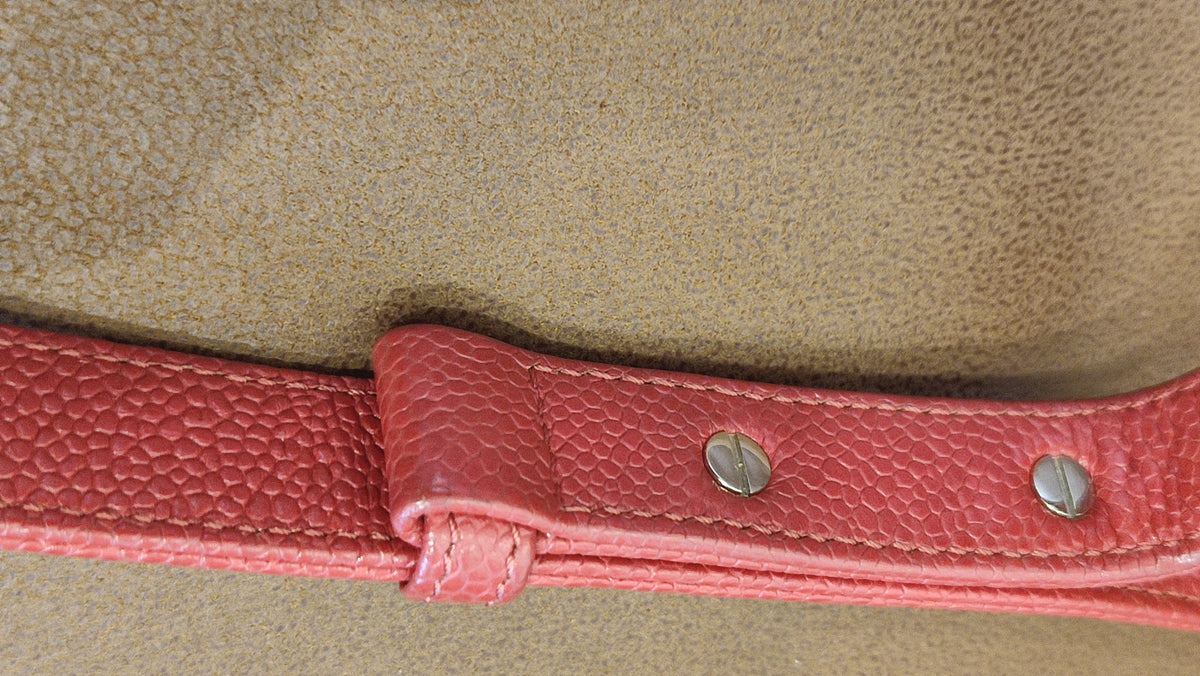 Chanel CC Le Boy Caviar Red Old Medium Series 29