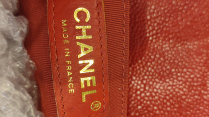 Chanel CC Le Boy Caviar Red Old Medium Series 29