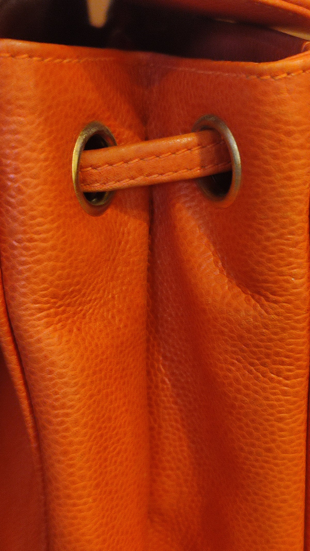 Chanel Vintage CC Backpack Caviar Orange Series 4