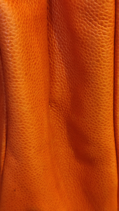 Chanel Vintage CC Backpack Caviar Orange Series 4