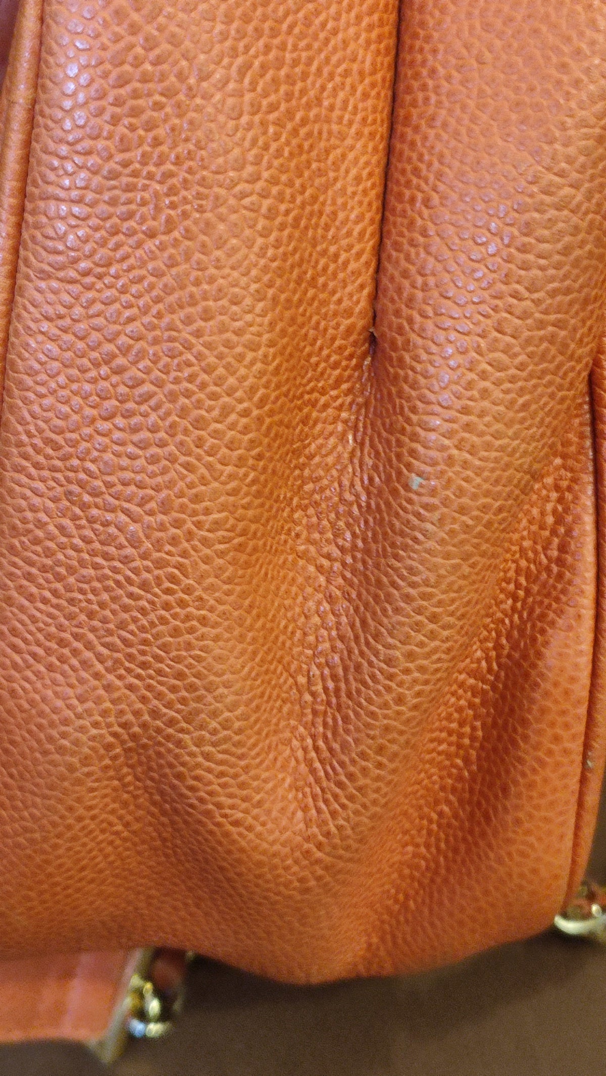 Chanel Vintage CC Backpack Caviar Orange Series 4