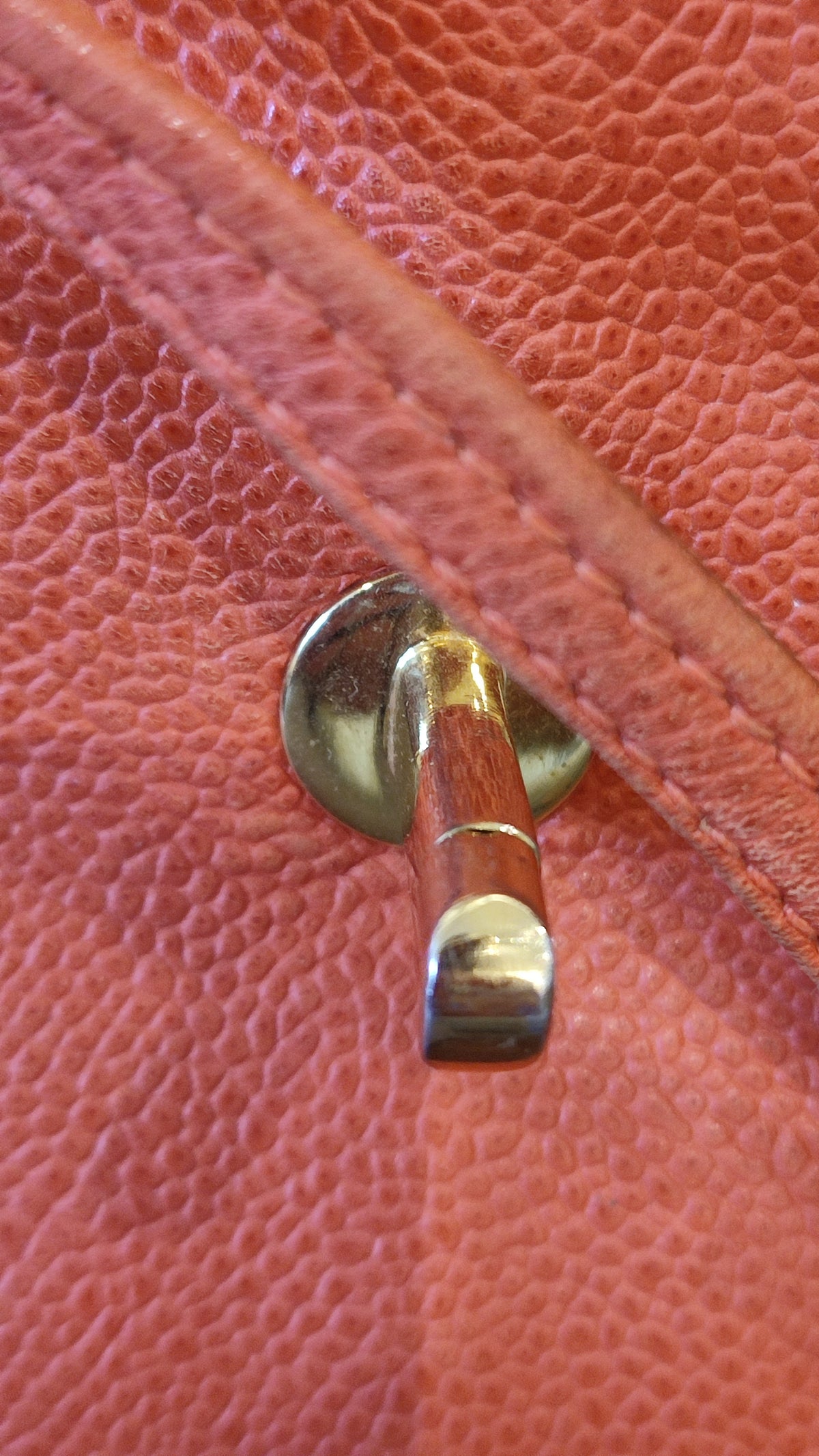 Chanel Vintage CC Backpack Caviar Orange Series 4
