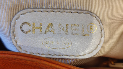Chanel Vintage CC Backpack Caviar Orange Series 4