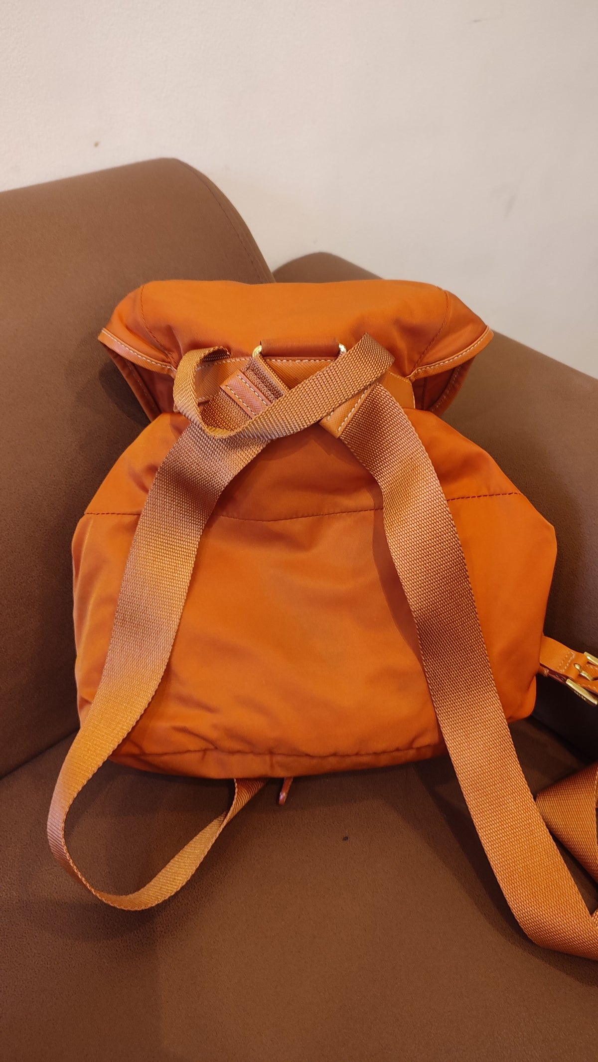 Prada Tessuto Nylon Backpack Orange