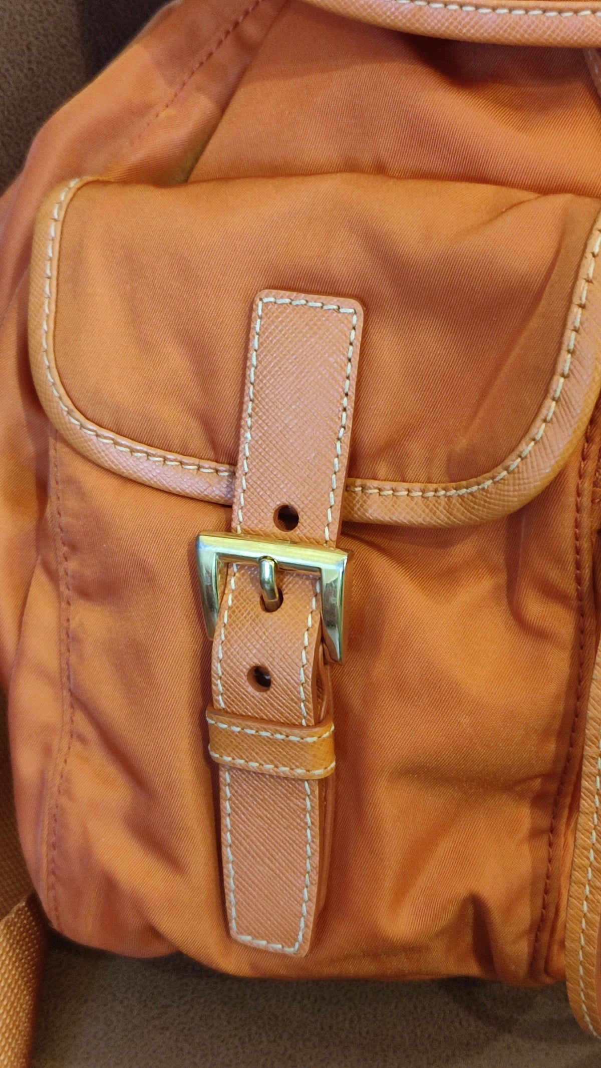 Prada Tessuto Nylon Backpack Orange