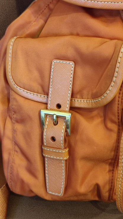 Prada Tessuto Nylon Backpack Orange