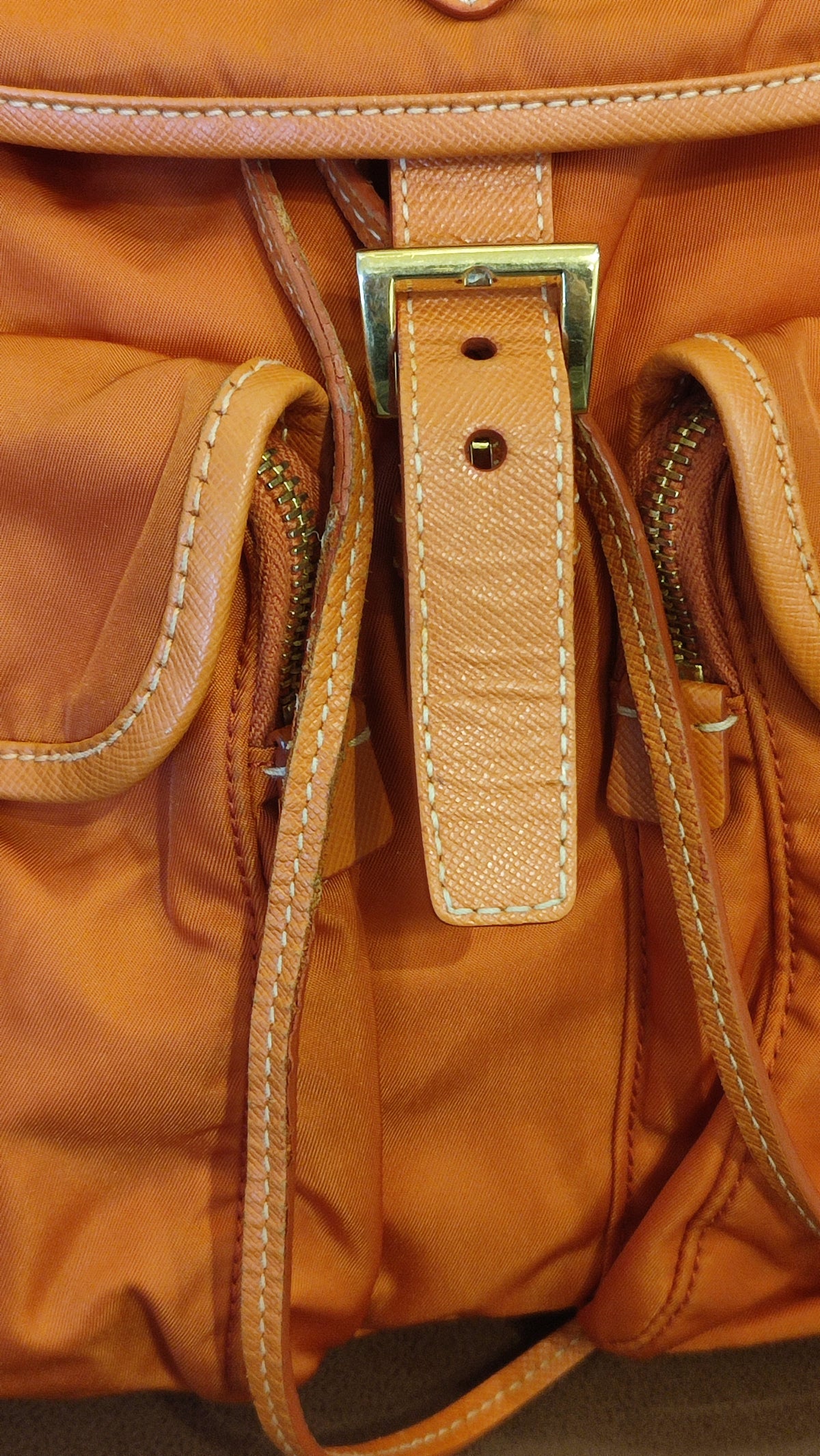 Prada Tessuto Nylon Backpack Orange