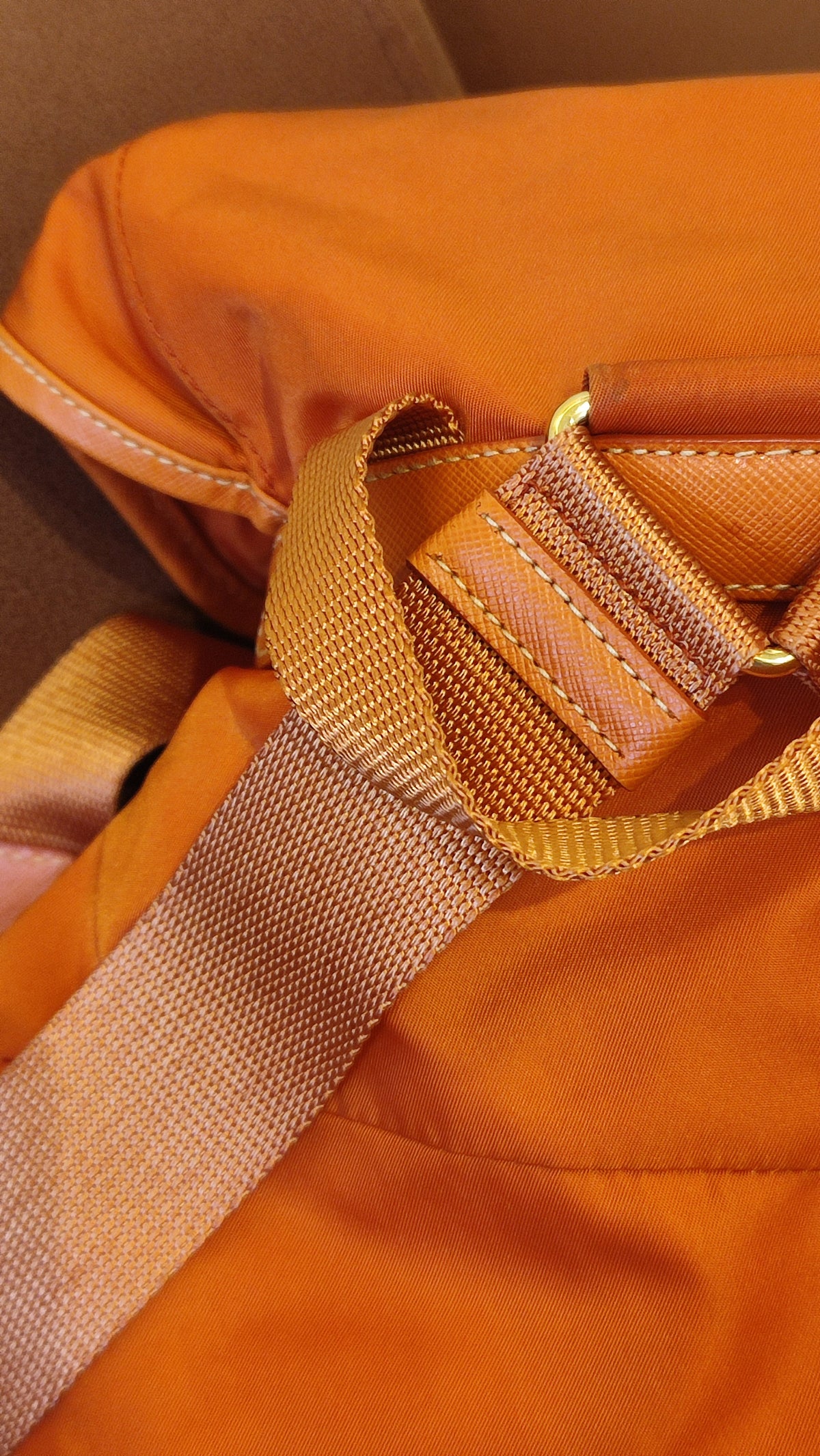 Prada Tessuto Nylon Backpack Orange