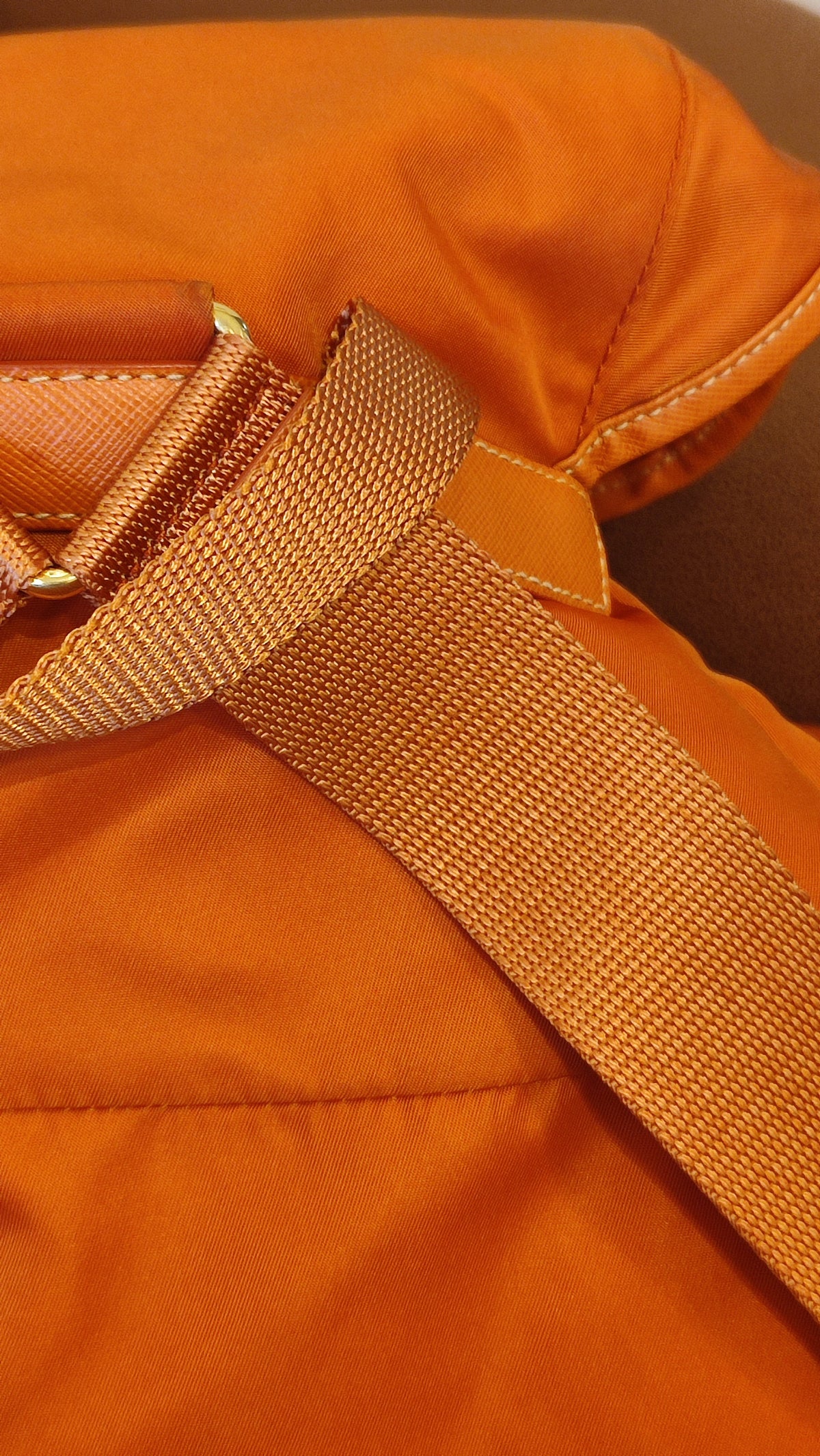 Prada Tessuto Nylon Backpack Orange