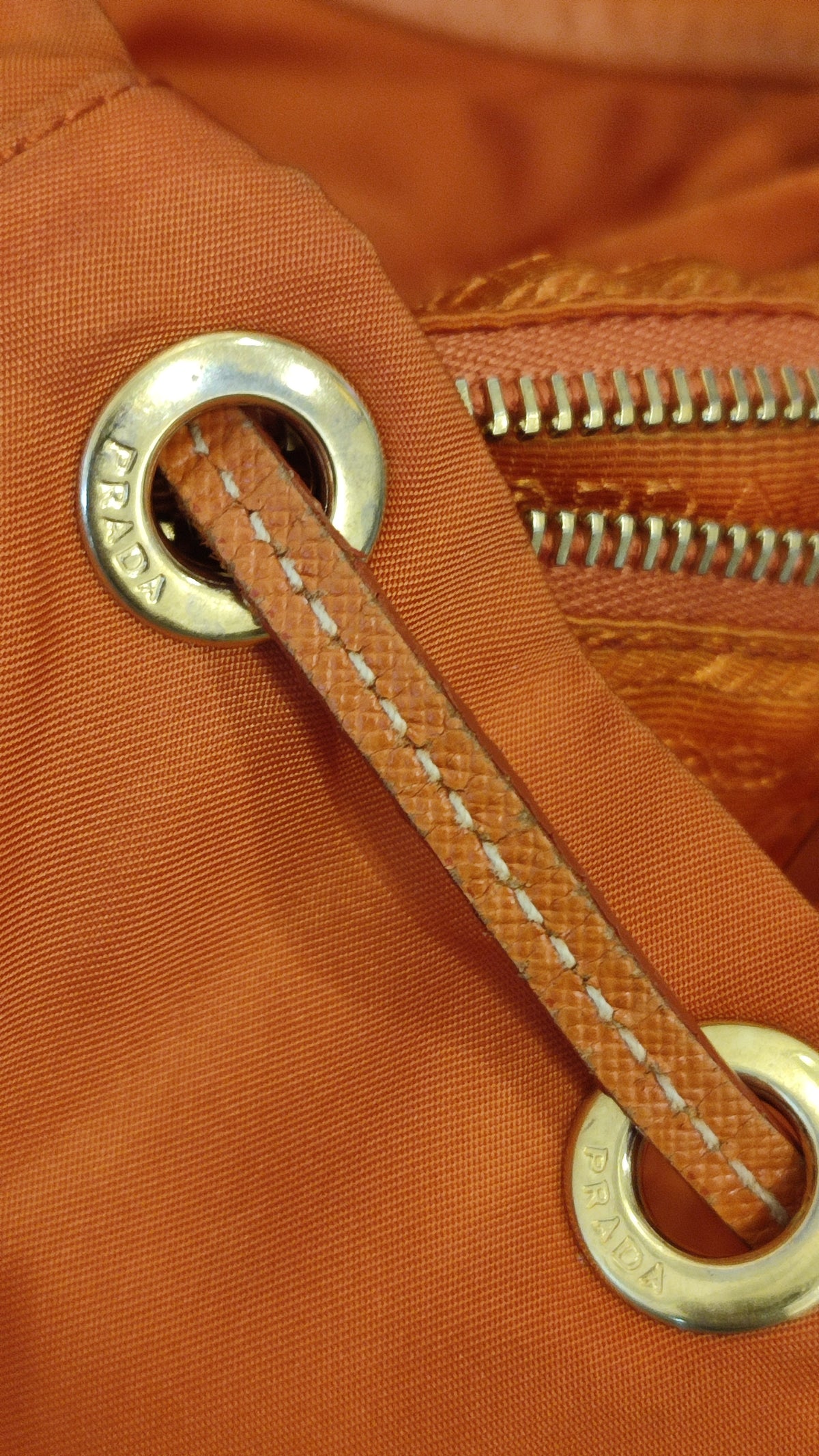 Prada Tessuto Nylon Backpack Orange