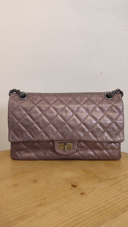 Chanel Aged Metallic Purple Reissue 226 Series 12