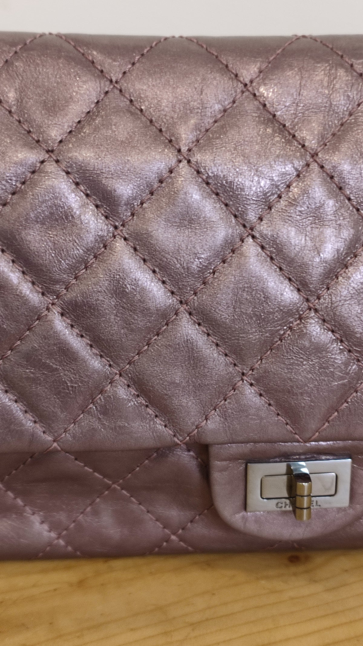 Chanel Aged Metallic Purple Reissue 226 Series 12
