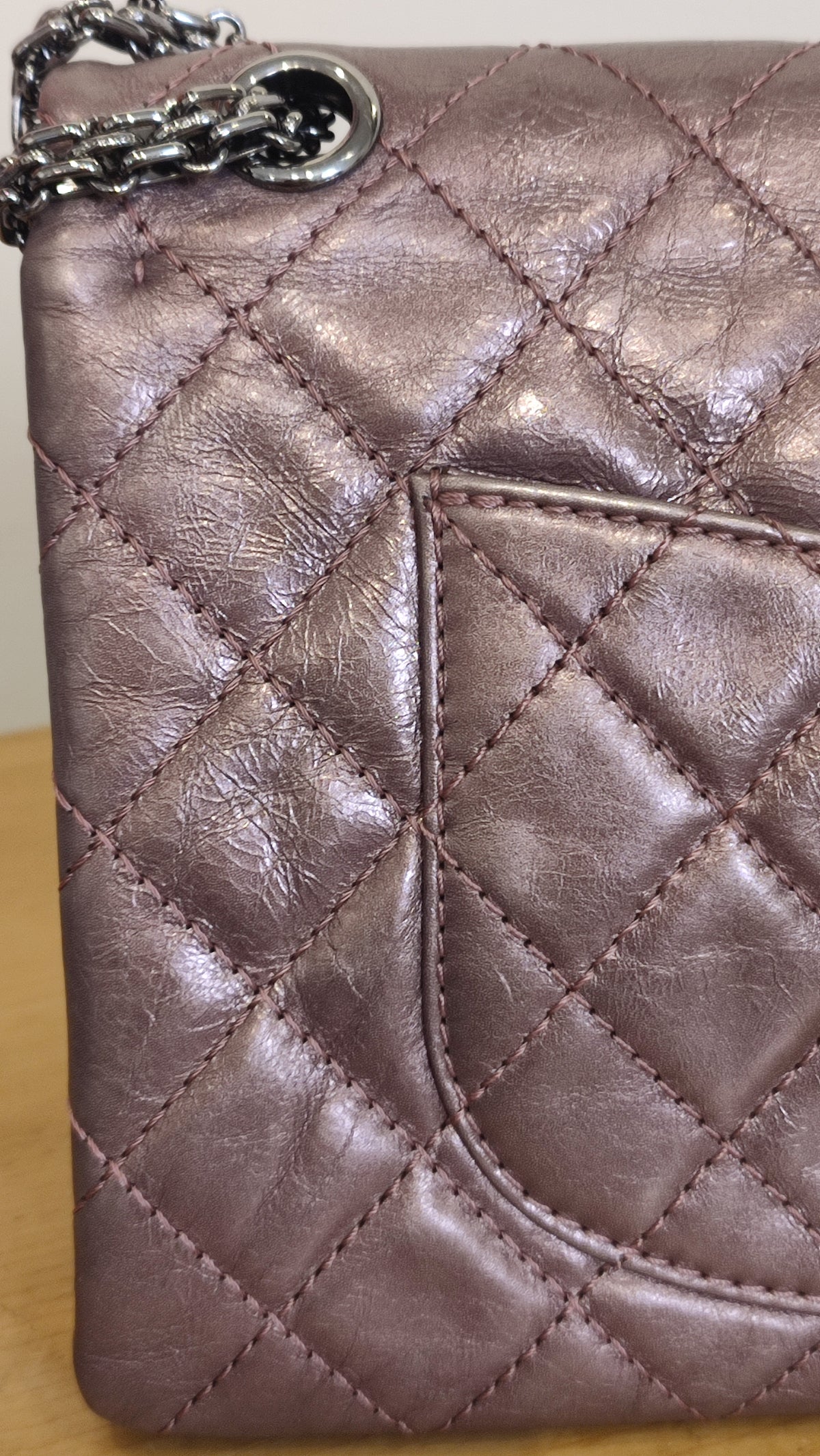 Chanel Aged Metallic Purple Reissue 226 Series 12