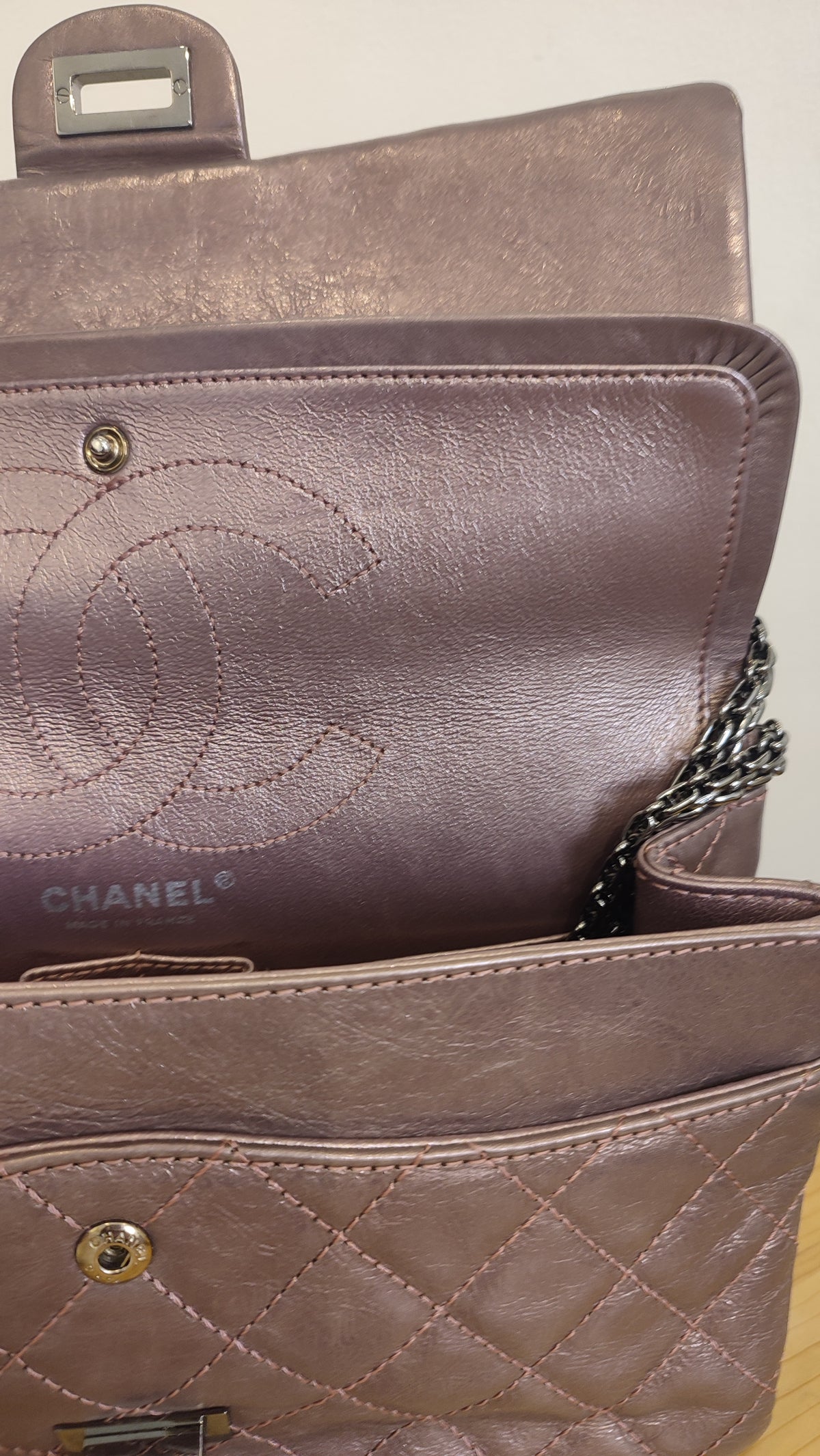 Chanel Aged Metallic Purple Reissue 226 Series 12