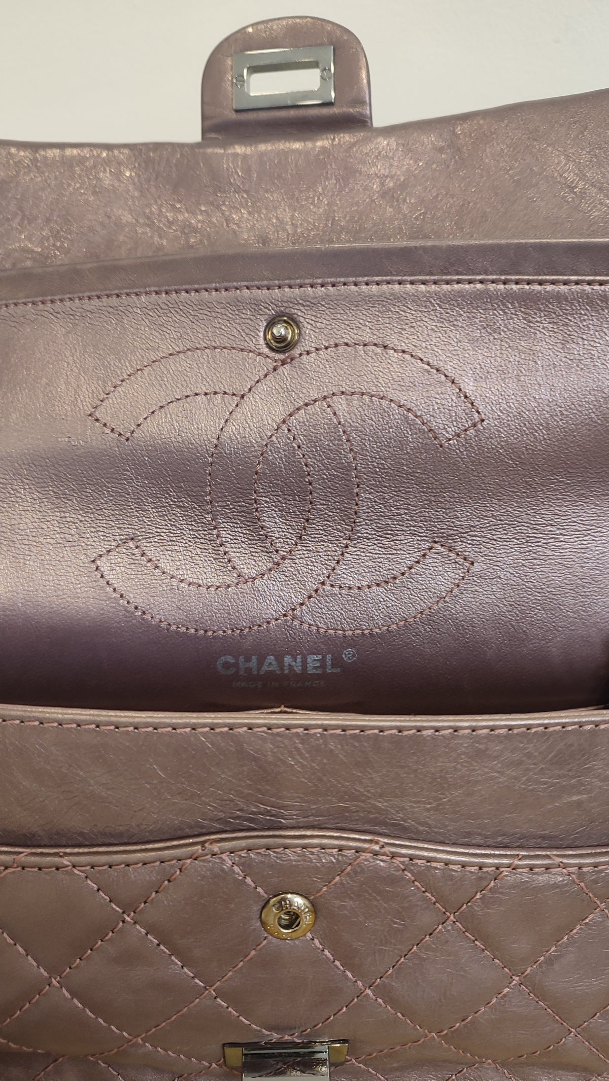 Chanel Aged Metallic Purple Reissue 226 Series 12