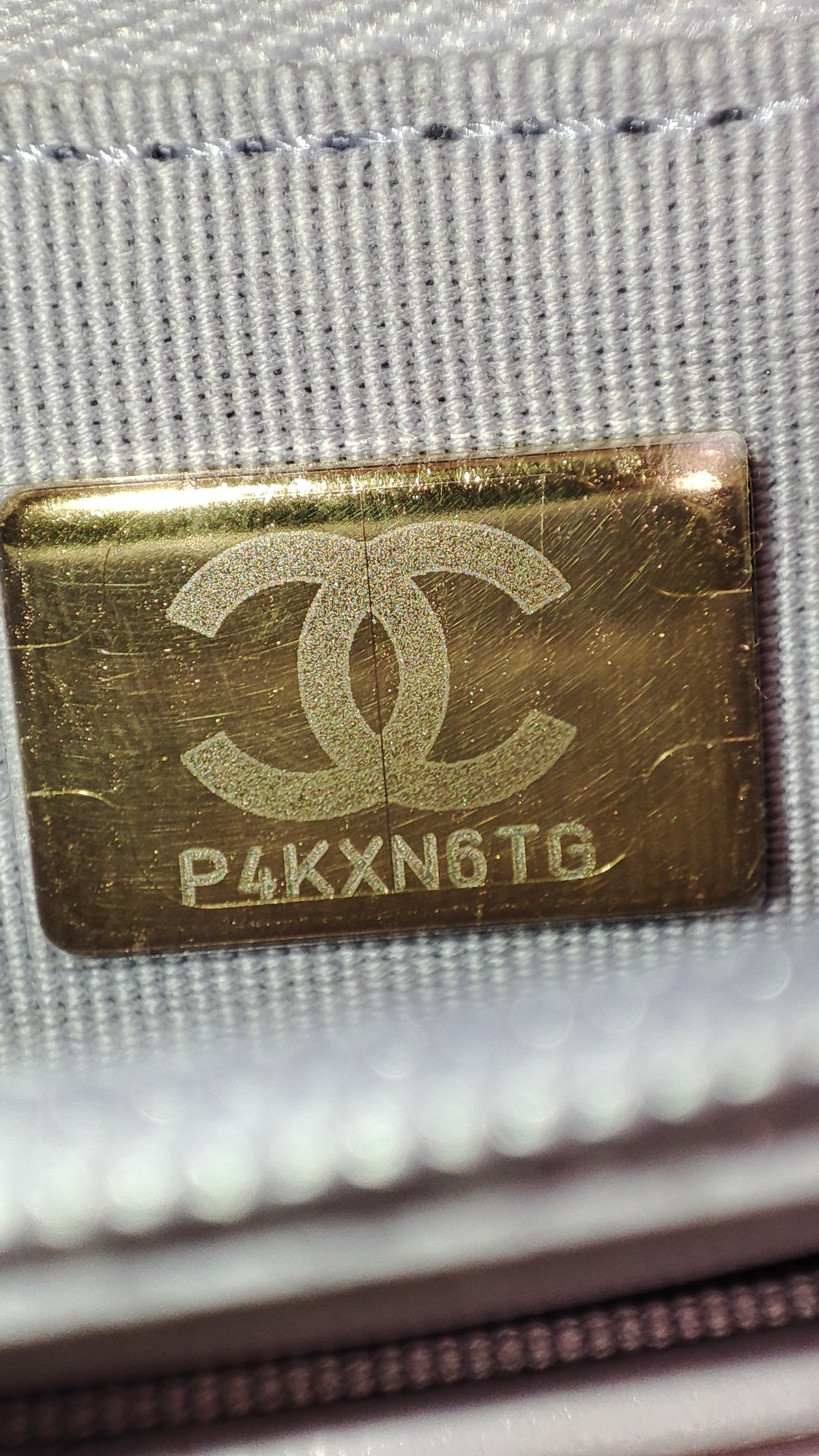 Chanel CC Wallet on Chain Lambskin Ribbon Strap Lavender Microchipped
