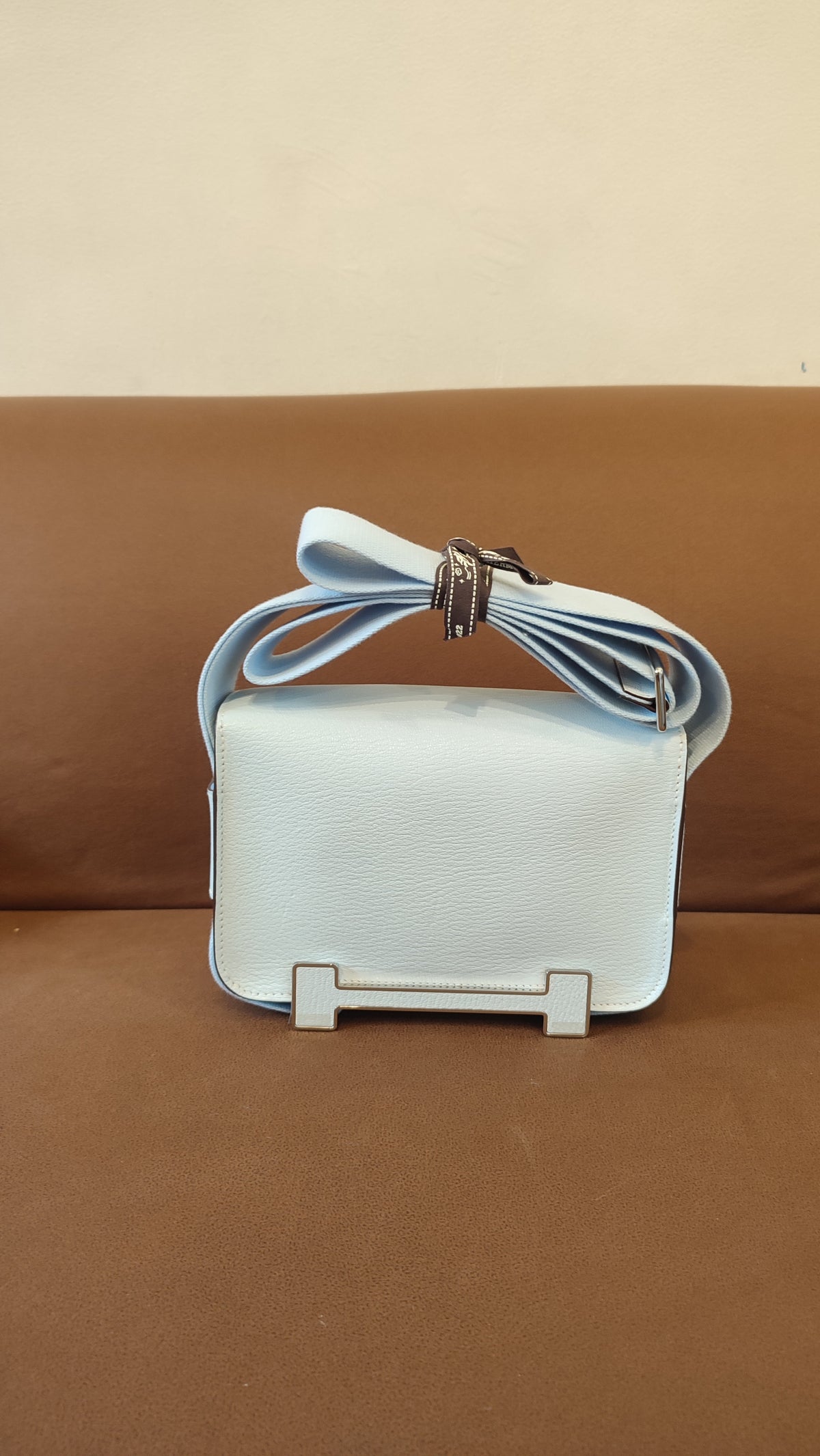 Hermes Geta Bicolor Bleu Brume/Nata Chevre Mysore Stamp U 2022