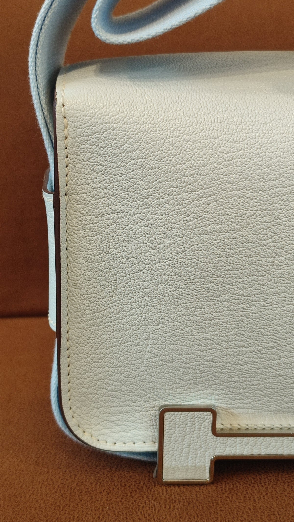 Hermes Geta Bicolor Bleu Brume/Nata Chevre Mysore Stamp U 2022