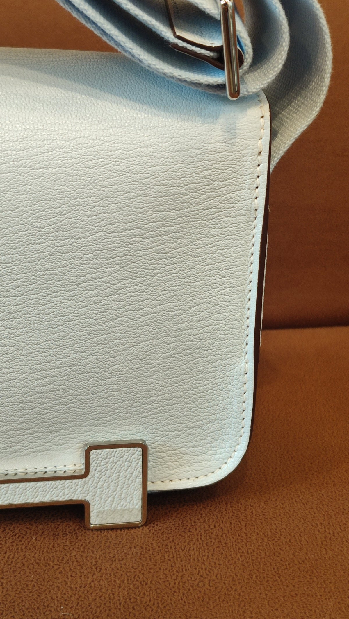 Hermes Geta Bicolor Bleu Brume/Nata Chevre Mysore Stamp U 2022
