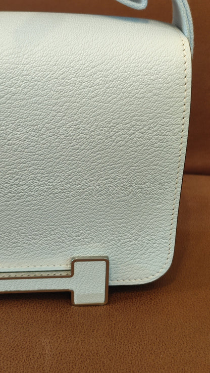 Hermes Geta Bicolor Bleu Brume/Nata Chevre Mysore Stamp U 2022