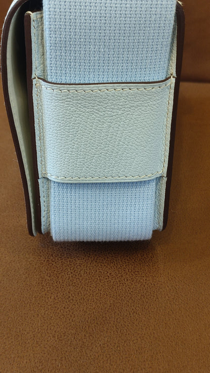 Hermes Geta Bicolor Bleu Brume/Nata Chevre Mysore Stamp U 2022
