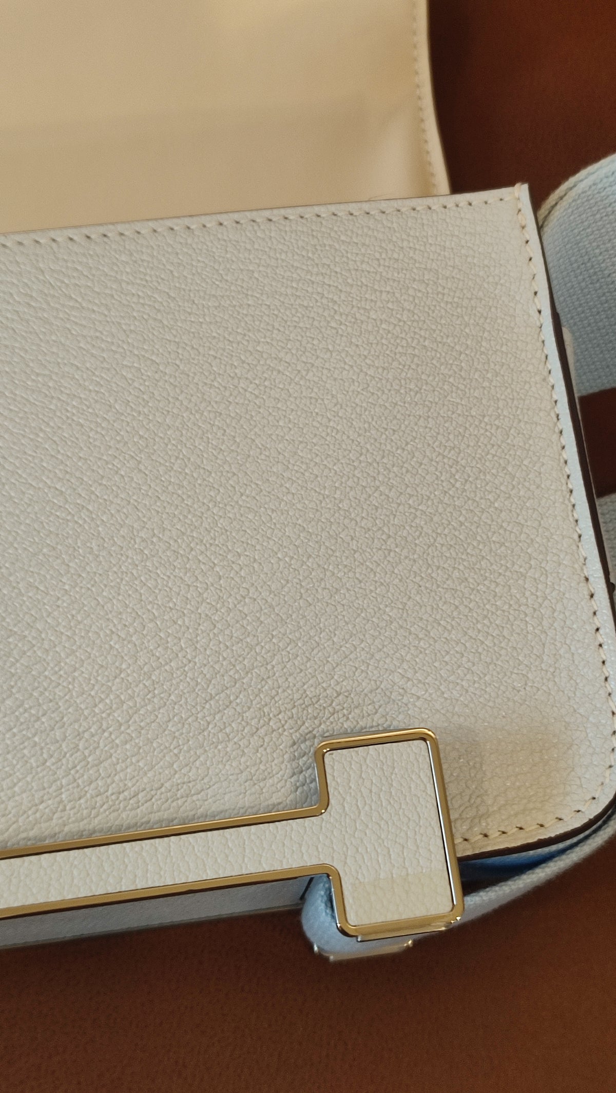 Hermes Geta Bicolor Bleu Brume/Nata Chevre Mysore Stamp U 2022