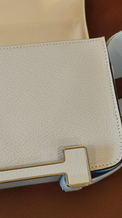 Hermes Geta Bicolor Bleu Brume/Nata Chevre Mysore Stamp U 2022